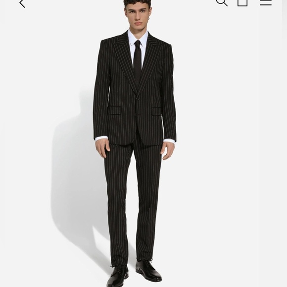 Dolce & Gabbana Sicily 2 pieces Suit In Stretch Pinstripe Wool men’s size 50 - Picture 1 of 16